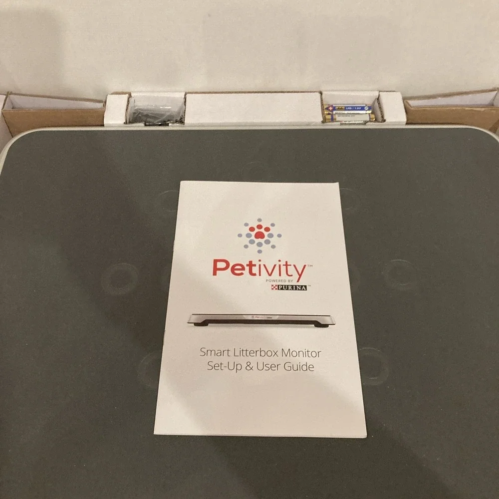 Petivity Smart Litterbox Monitor Health Tracking Alert System for Cats Open Box